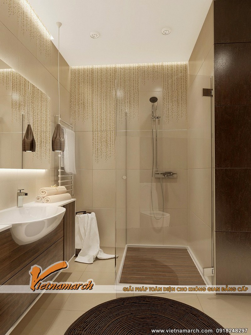 Nội thất phòng tắm hiện đại trong ngôi biệt thự Hoa Anh Đào - Vinhomes Riverside 02