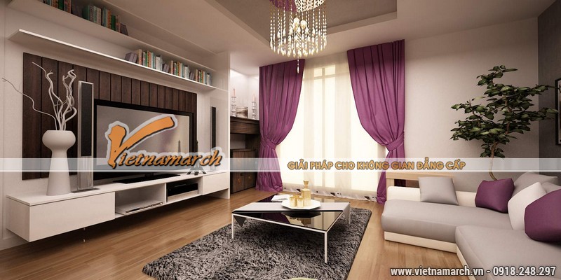 Thiết kế nội thất chung cư căn hộ T4 - 2211 nhà chị Hà.10