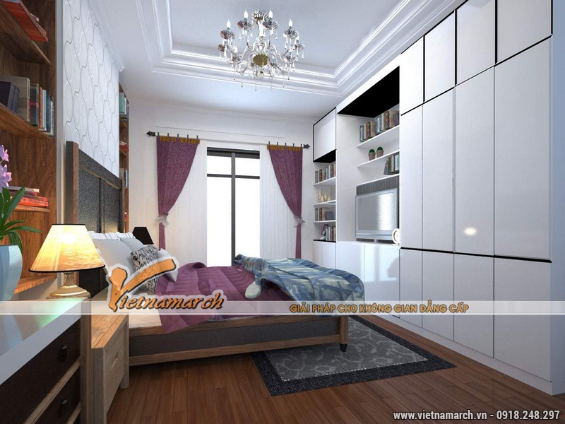 Thiết kế nội thất chung cư căn hộ T4 - 2211 nhà chị Hà.10