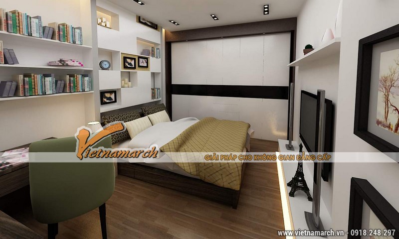 Thiết kế nội thất chung cư căn hộ T4 - 2211 nhà chị Hà.12