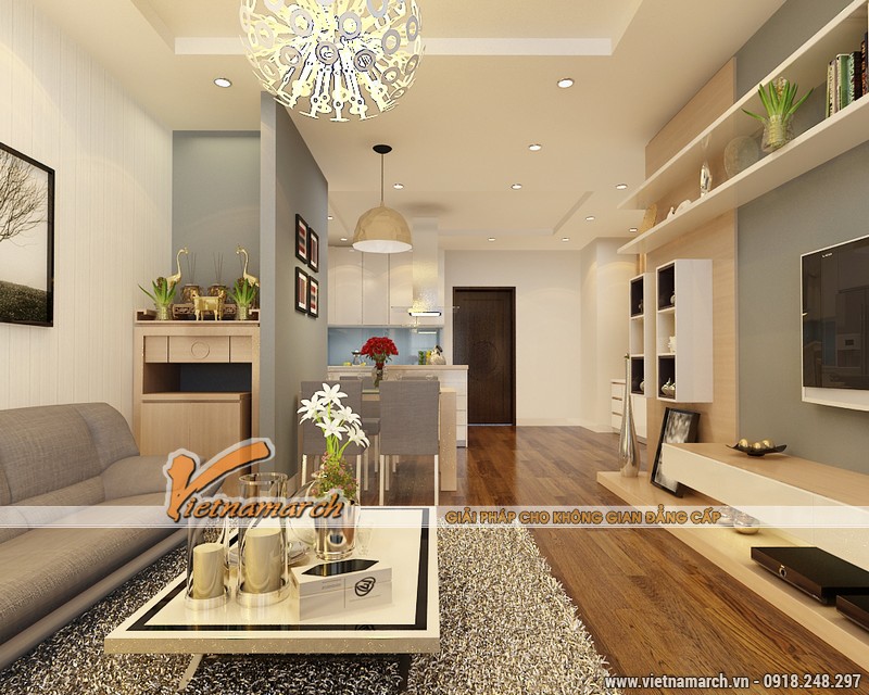 Thiết kế nội thất chung cư Times City căn hộ T2-1518 nhà chi Trang 05