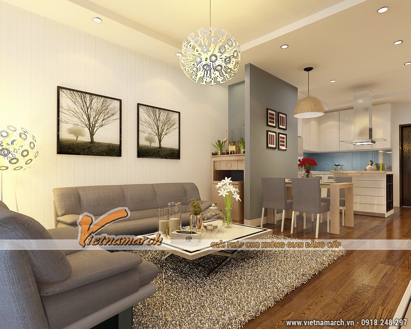 Thiết kế nội thất chung cư Times City căn hộ T2-1518 nhà chi Trang 04