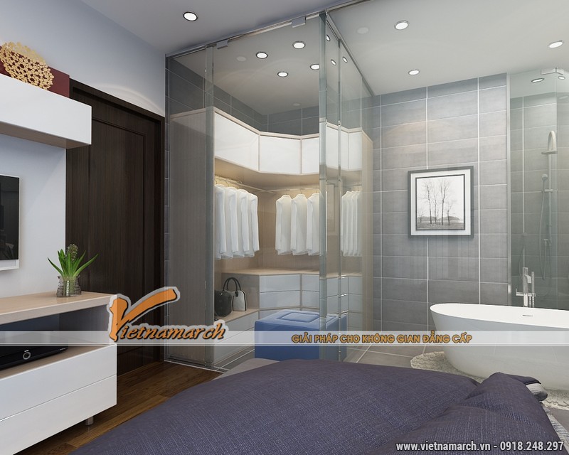 Thiết kế nội thất chung cư Times City căn hộ T2-1518 nhà chi Trang 17