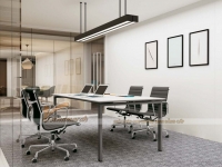 Mẫu bàn làm việc sang trọng trong thiết kế nội thất văn phòng hiện đại