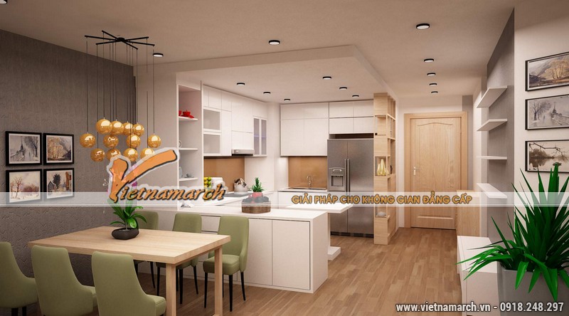 Thiết kế nội thất chung cư Times City căn hộ 78.3m2 > Thiết kế nội thất chung cư căn hộ T4 - 2211 nhà chị Hà.06