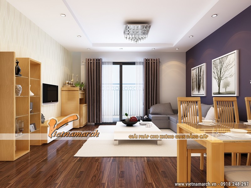 Thiết kế nội thất chung cư Times City căn hộ T2-1718 nhà chị Minh.