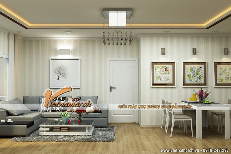 Thiết kế nội thất chung cư Times City căn hộ T3-2301.01