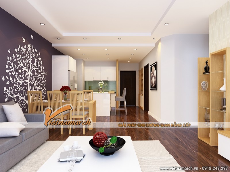 Thiết kế nội thất chung cư Times City căn hộ T2 - 1718 nhà chị Minh 03