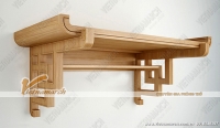 Mẫu bàn thờ gỗ sồi giá rẻ BTT 12 treo tường trong chung cư hiện đại