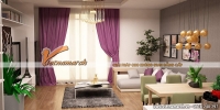 Thiết kế nội thất chung cư căn hộ T4 - 2211 nhà chị Hà